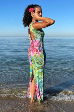 Syncere Printed Maxi Dress - Y2K Summer, 90s Grunge, Retro Style, Y2K Party & Club Outfits