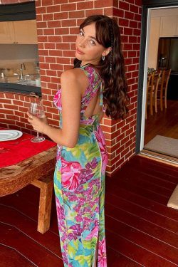 Syncere Printed Maxi Dress - Y2K Summer, 90s Grunge, Retro Style, Y2K Party & Club Outfits