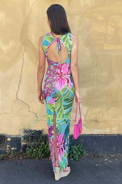 Syncere Printed Maxi Dress - Y2K Summer, 90s Grunge, Retro Style, Y2K Party & Club Outfits
