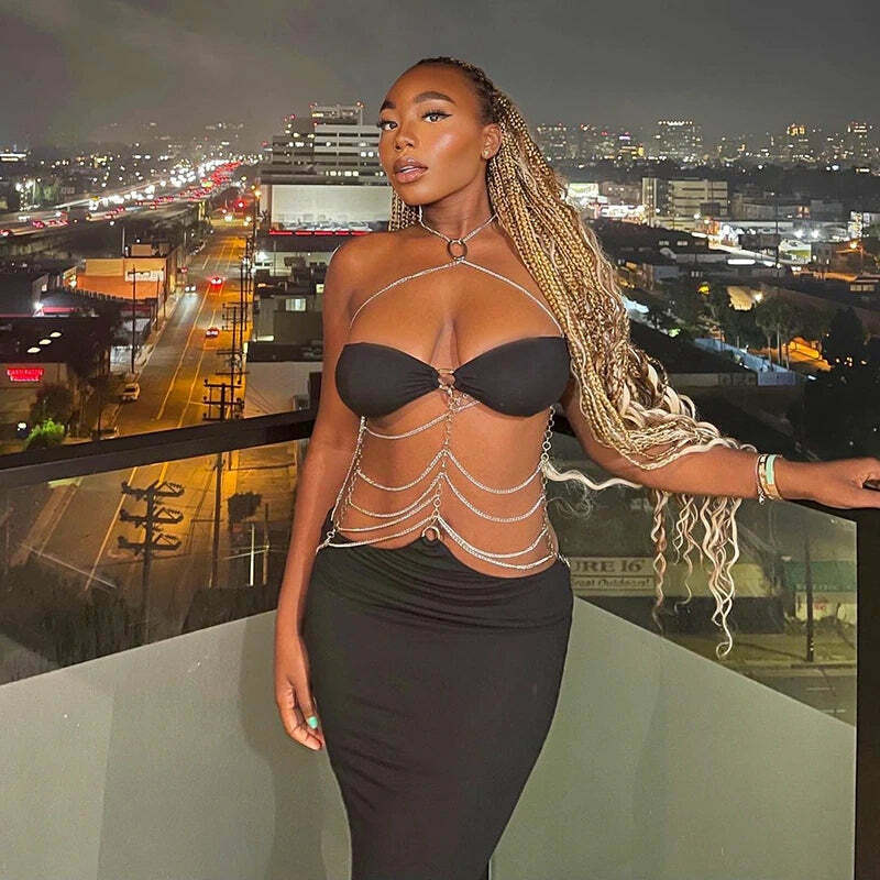 Taelyn Chain Maxi Dress - Y2K Summer, 90s Grunge, Retro Style, Y2K Party & Club Outfits