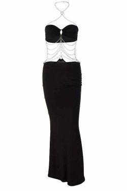 Taelyn Chain Maxi Dress - Y2K Summer, 90s Grunge, Retro Style, Y2K Party & Club Outfits