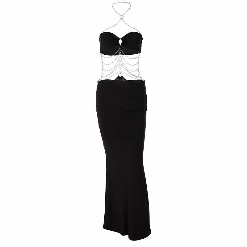 Taelyn Chain Maxi Dress - Y2K Summer, 90s Grunge, Retro Style, Y2K Party & Club Outfits