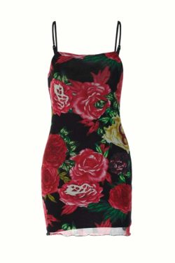 Talyn Mesh Floral Mini Dress - Y2K Summer, 90s Grunge, Retro Party, Pastel Goth Outfits