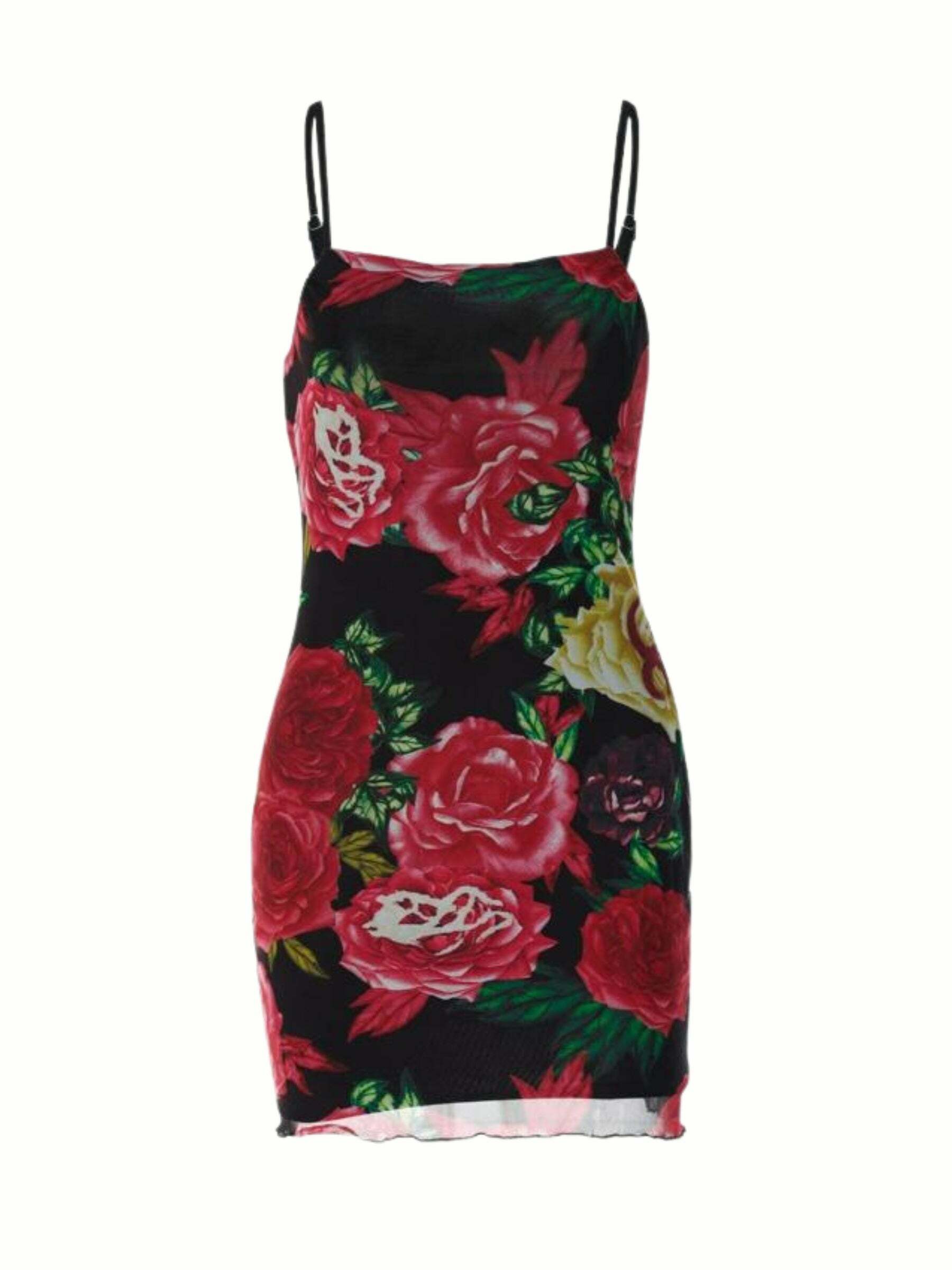 Talyn Mesh Floral Mini Dress - Y2K Summer, 90s Grunge, Retro Party, Pastel Goth Outfits