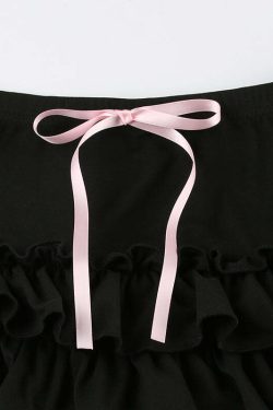 Tania Ruffle Mini Short Skirt - Y2K Summer, 90s Grunge, Retro, Pastel Goth, Y2K Party
