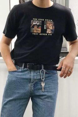The Eyes Chico T-Shirt - Y2K Summer Grunge 90s Retro Fashion, Baby Tees, Y2K Club Outfits