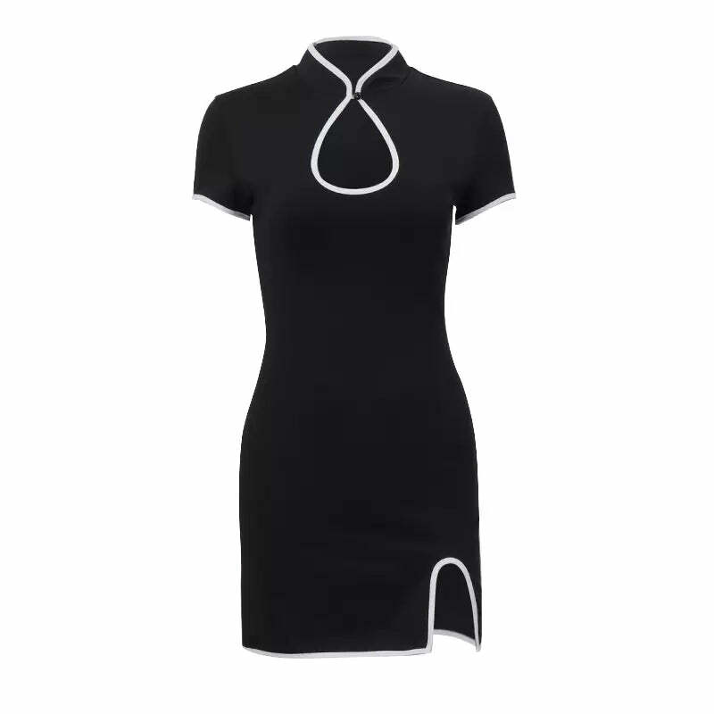 Timia Short Sleeve Mini Dress - Y2K Summer, 90s Grunge, Retro, Pastel Goth, Y2K Party Outfit