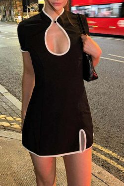 Timia Short Sleeve Mini Dress - Y2K Summer, 90s Grunge, Retro, Pastel Goth, Y2K Party Outfit