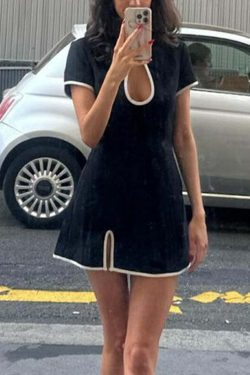 Timia Short Sleeve Mini Dress - Y2K Summer, 90s Grunge, Retro, Pastel Goth, Y2K Party Outfit