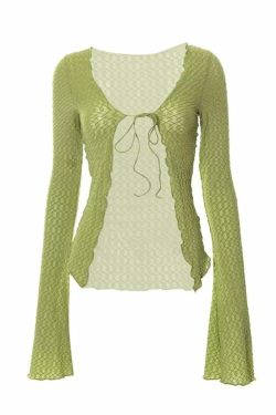 Trisha Cardigan Top - Y2K Summer Grunge, 90s Retro, Pastel Goth, Y2K Party & Club Outfits