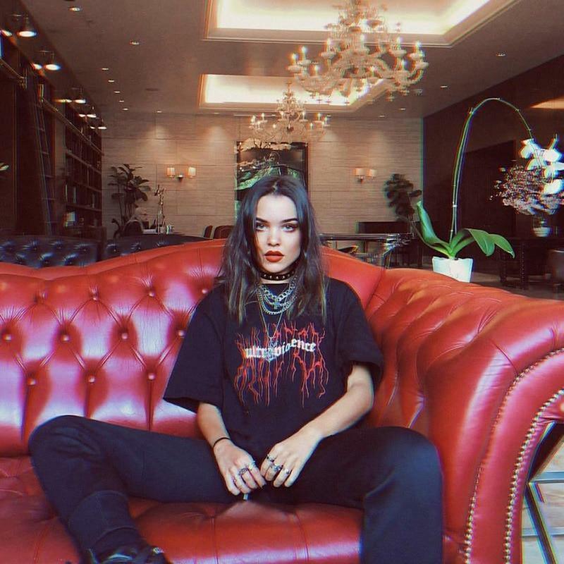 Ultraviolence Shirt - Y2K Grunge, 90s Fashion, Retro Summer, Pastel Goth, Y2K Party Outfit