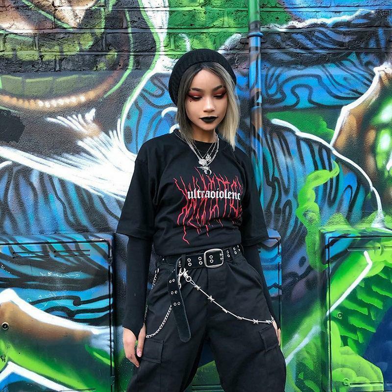 Ultraviolence Shirt - Y2K Grunge, 90s Fashion, Retro Summer, Pastel Goth, Y2K Party Outfit