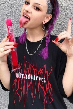 Ultraviolence Shirt - Y2K Grunge, 90s Fashion, Retro Summer, Pastel Goth, Y2K Party Outfit