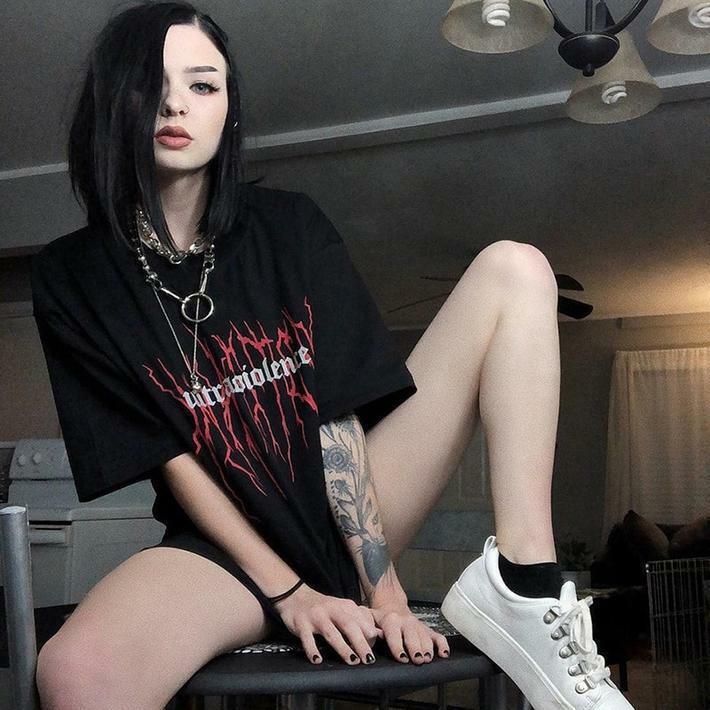 Ultraviolence Shirt - Y2K Grunge, 90s Fashion, Retro Summer, Pastel Goth, Y2K Party Outfit