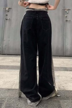 Unique Gothic Punk Y2K Baggy Jeans - Retro 90s Grunge Fashion, Perfect for Y2K Summer Outfits