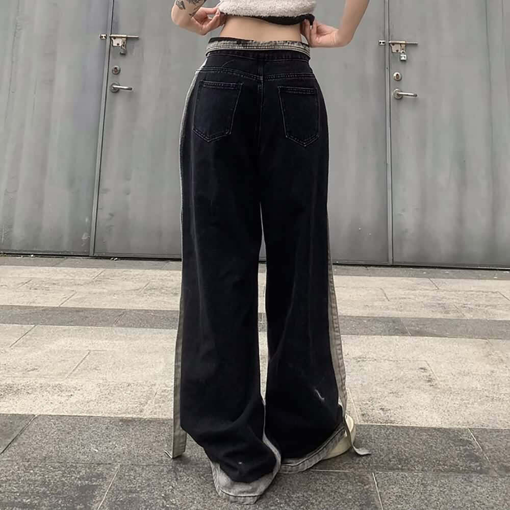 Unique Gothic Punk Y2K Baggy Jeans - Retro 90s Grunge Fashion, Perfect for Y2K Summer Outfits