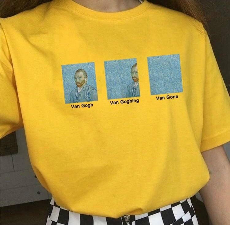 VAN GONE T-SHIRT - Y2K Summer Grunge, 90s Retro, Pastel Goth, Y2K Popstar