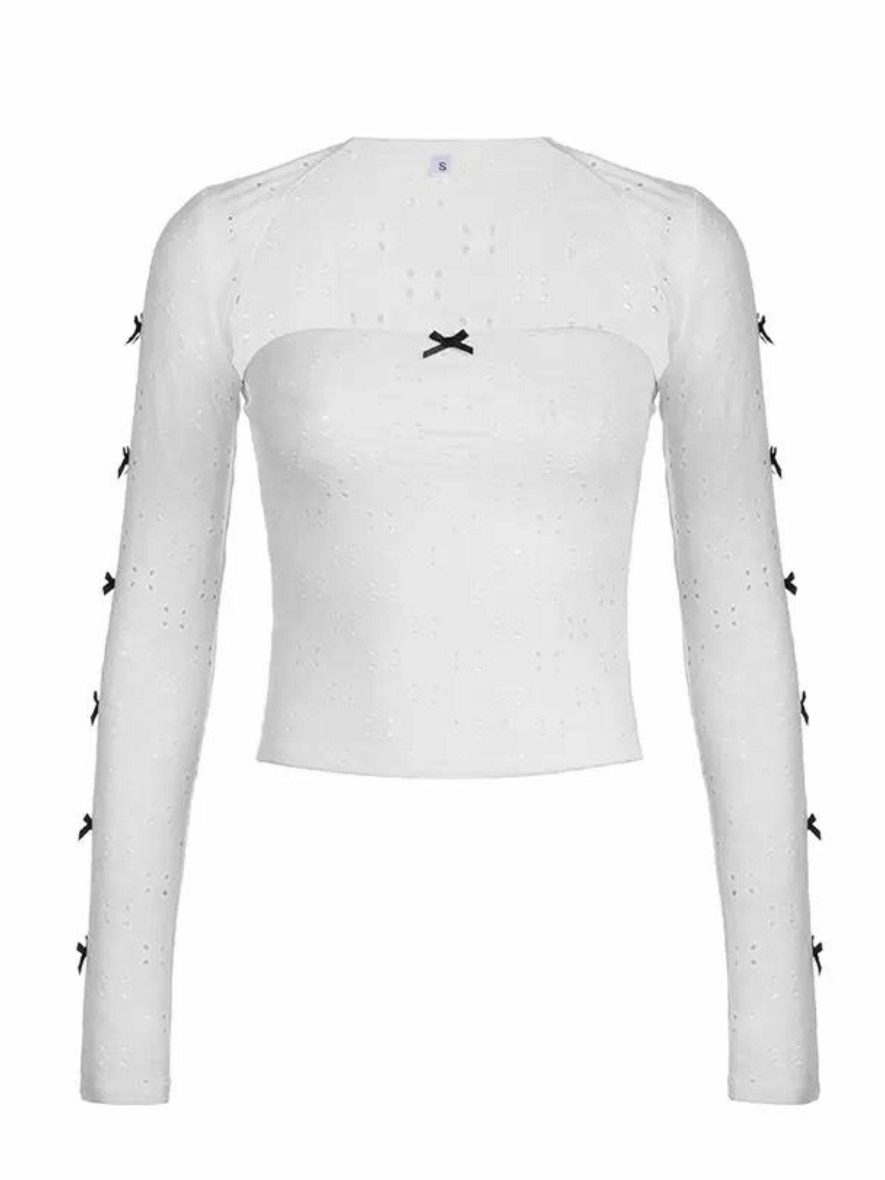 Vella Long Sleeve Top Set - Y2K Summer, 90s Grunge, Retro, Pastel Goth, Y2K Party Outfits