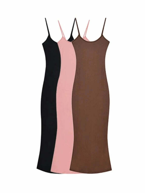 Verna Basic Maxi Dress - Y2K Summer Outfit, 90s Fashion, Grunge, Retro Style, Y2K Party Look