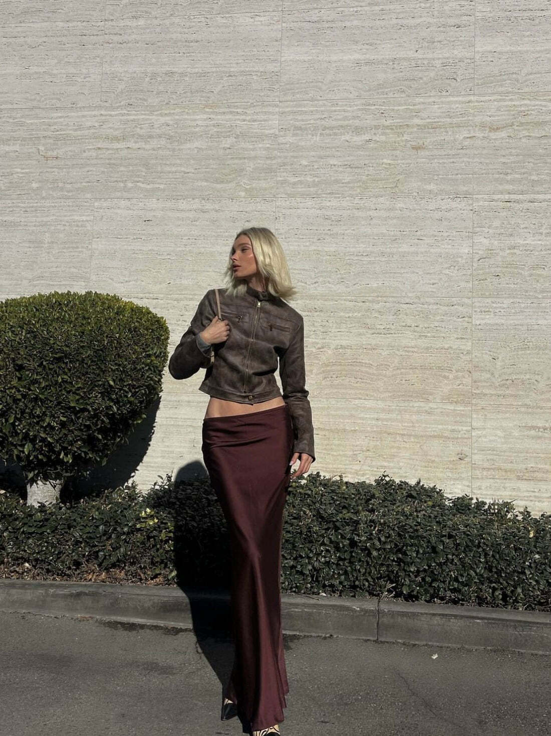 Vibha Leather Vintage Jacket - Y2K Grunge, 90s Fashion, Retro Style, Y2K Party & Club Outfits