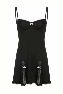 Vida Mini Dress with Bow Detail - Y2K Summer Outfit, 90s Fashion, Grunge, Retro Style