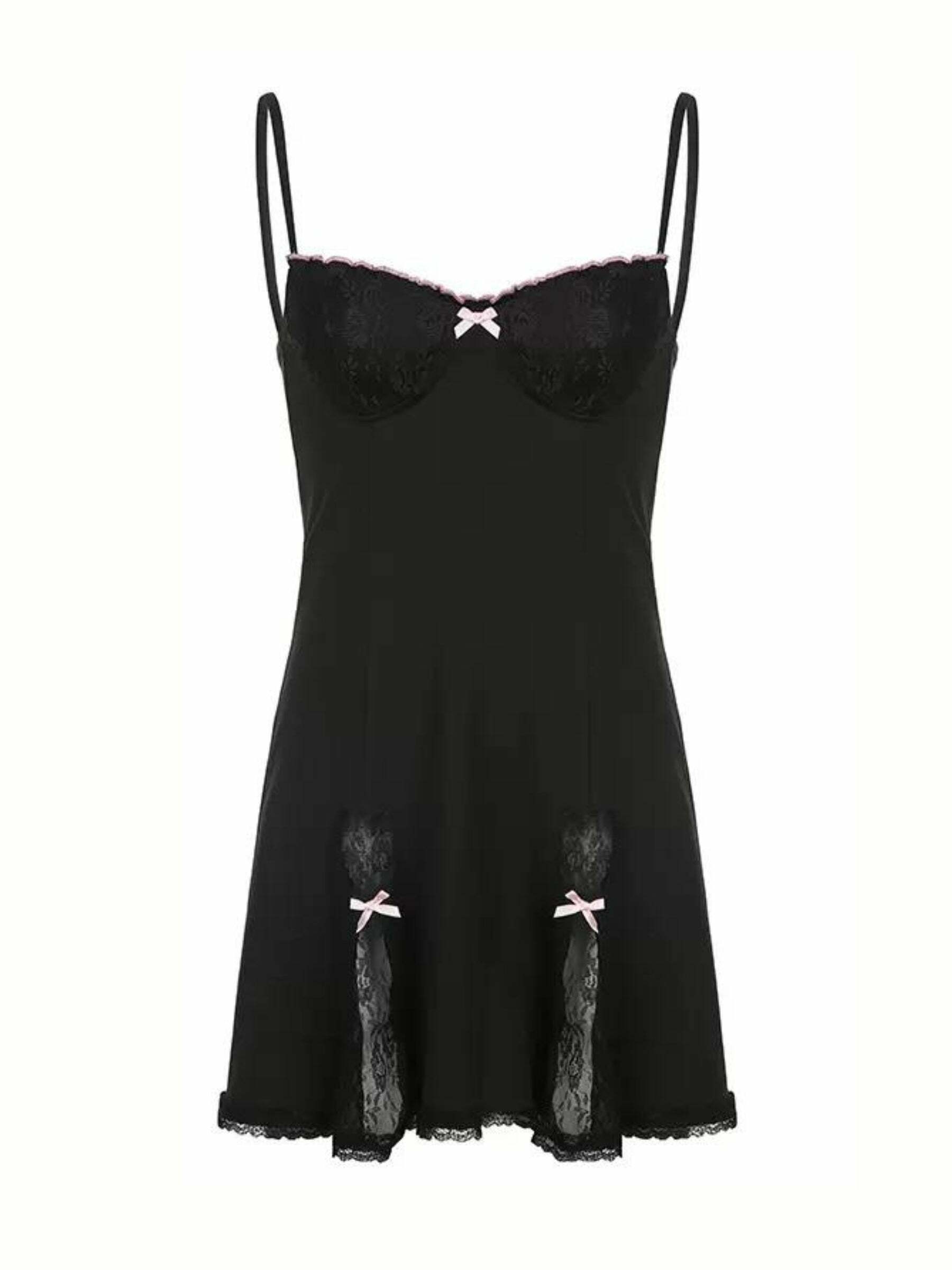 Vida Mini Dress with Bow Detail - Y2K Summer Outfit, 90s Fashion, Grunge, Retro Style