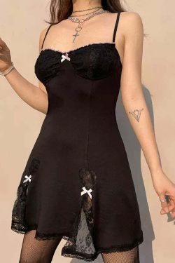 Vida Mini Dress with Bow Detail - Y2K Summer Outfit, 90s Fashion, Grunge, Retro Style