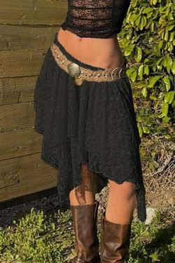 Vienna Lace Mini Skirt - Y2K Summer Grunge, 90s Retro, Pastel Goth, Y2K Party & Club Out