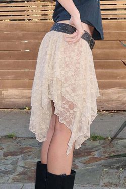 Vienna Lace Mini Skirt - Y2K Summer Grunge, 90s Retro, Pastel Goth, Y2K Party & Club Out
