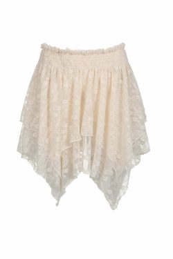 Vienna Lace Mini Skirt - Y2K Summer Grunge, 90s Retro, Pastel Goth, Y2K Party & Club Out
