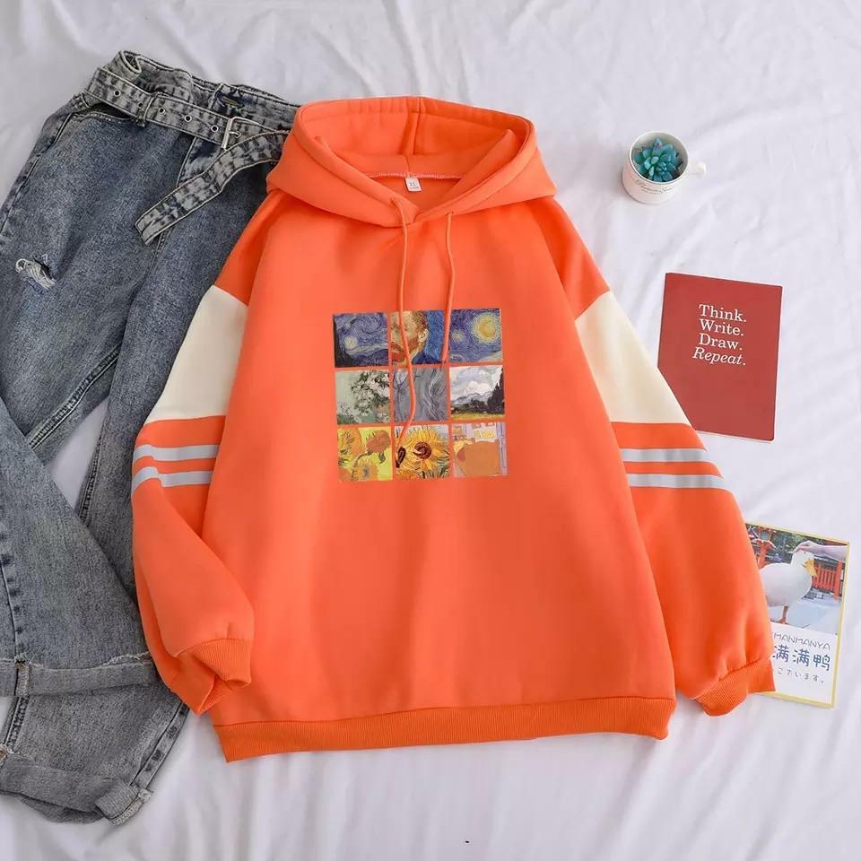 Vincent Van Gogh Y2K Grunge Hoodie - Retro 90s Fashion, Summer Outfits, and Pastel Goth Style