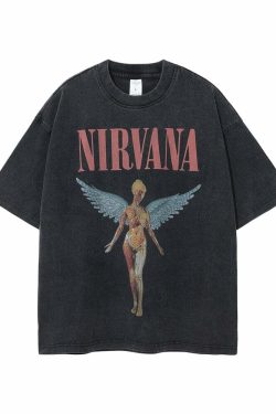 Vintage 90s Grunge Oversize Tee - Y2K Summer Outfit, Retro Style, Y2K Club & Party Fashion