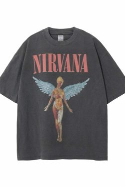 Vintage 90s Grunge Oversize Tee - Y2K Summer Outfit, Retro Style, Y2K Club & Party Fashion