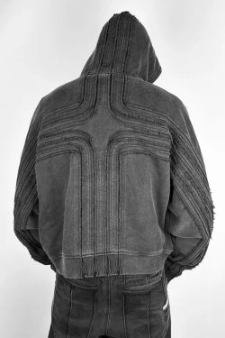 Vintage Black Oversized Hoodie - Y2K Grunge, 90s Fashion, Retro Style, Y2K Summer Outfits
