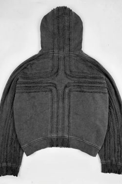 Vintage Black Oversized Hoodie - Y2K Grunge, 90s Fashion, Retro Style, Y2K Summer Outfits