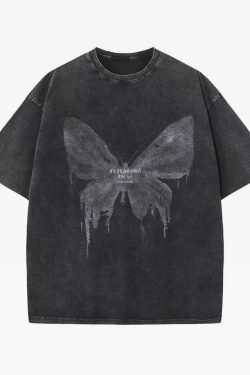 Vintage Butterfly Shirt - Y2K Summer, 90s Grunge, Retro Style, Y2K Club & Party Outfits