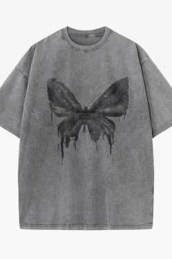Vintage Butterfly Shirt - Y2K Summer, 90s Grunge, Retro Style, Y2K Club & Party Outfits