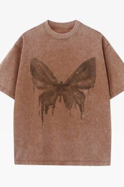 Vintage Butterfly Shirt - Y2K Summer, 90s Grunge, Retro Style, Y2K Club & Party Outfits