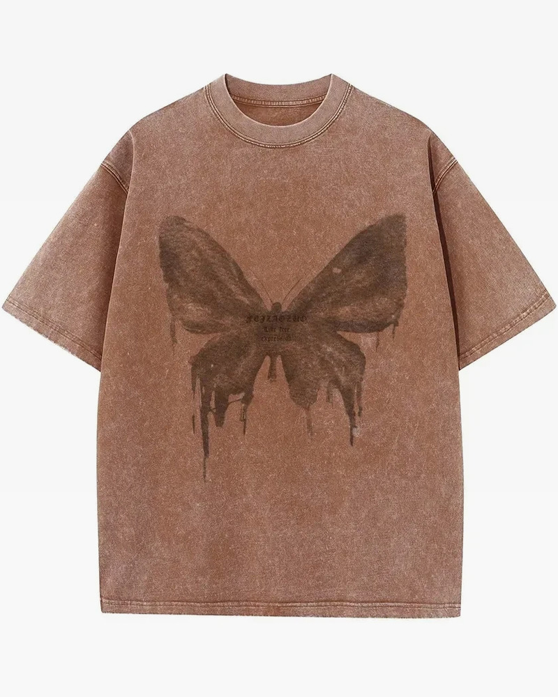 Vintage Butterfly Shirt - Y2K Summer, 90s Grunge, Retro Style, Y2K Club & Party Outfits