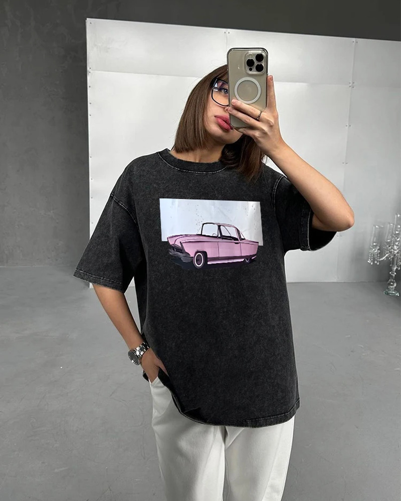 Vintage Car Shirt - Y2K Summer Retro 90s Grunge Outfit, Y2K Fashion, Y2K Club Party Top