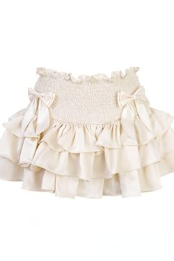 Vintage Dollette White Skirt - Y2K Summer, 90s Fashion, Grunge, Retro, Pastel Goth, Y2K Party