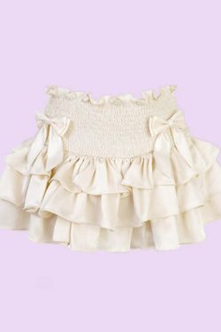 Vintage Dollette White Skirt - Y2K Summer, 90s Fashion, Grunge, Retro, Pastel Goth, Y2K Party
