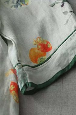Vintage Green O Neck Print Cotton Dress - Y2K Summer, 90s Grunge, Retro Style, Pastel Goth