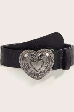 Vintage Heart Belt - Y2K Summer & 90s Grunge Fashion, Retro Goth, Y2K Party & Club Outfits