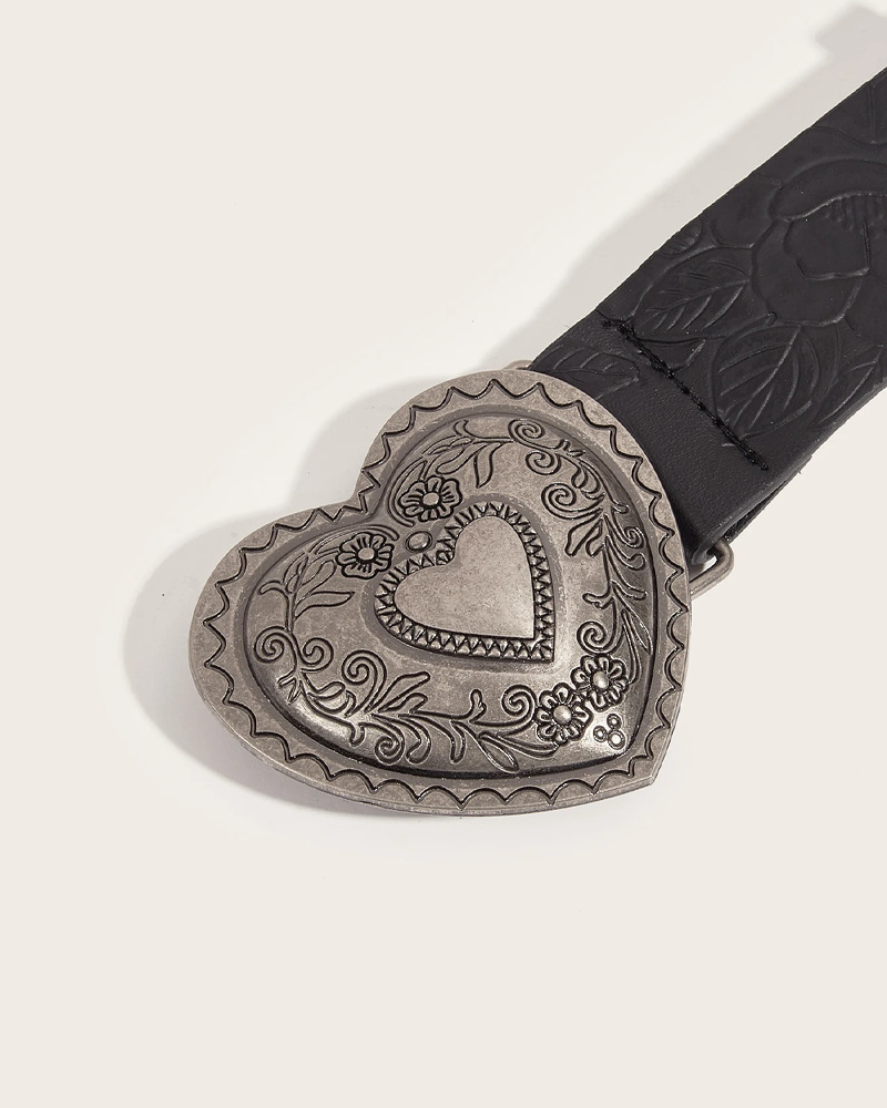 Vintage Heart Belt - Y2K Summer & 90s Grunge Fashion, Retro Goth, Y2K Party & Club Outfits
