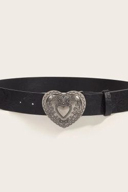 Vintage Heart Belt - Y2K Summer & 90s Grunge Fashion, Retro Goth, Y2K Party & Club Outfits