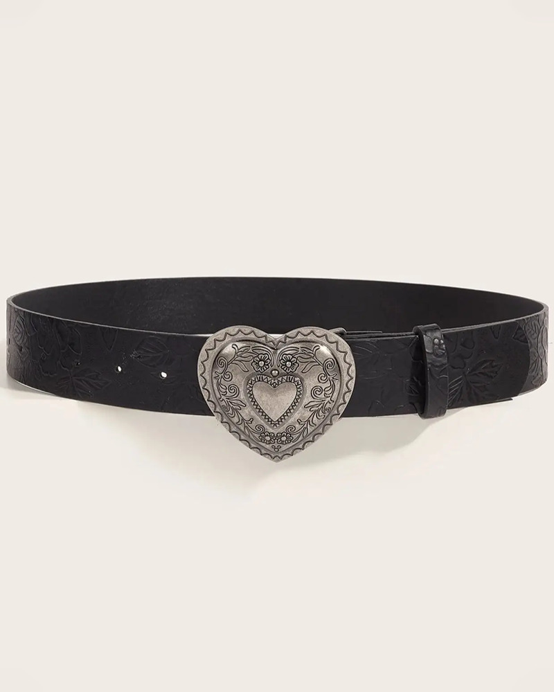 Vintage Heart Belt - Y2K Summer & 90s Grunge Fashion, Retro Goth, Y2K Party & Club Outfits