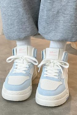 Vintage High Top Sneakers for Women - Y2K Summer, 90s Grunge, Retro Hip Hop Fashion