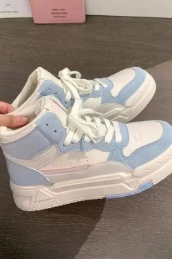 Vintage High Top Sneakers for Women - Y2K Summer, 90s Grunge, Retro Hip Hop Fashion