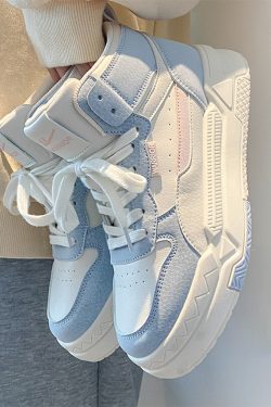 Vintage High Top Sneakers for Women - Y2K Summer, 90s Grunge, Retro Hip Hop Fashion
